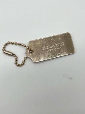Coach Metal Hang Tag, Light Gold